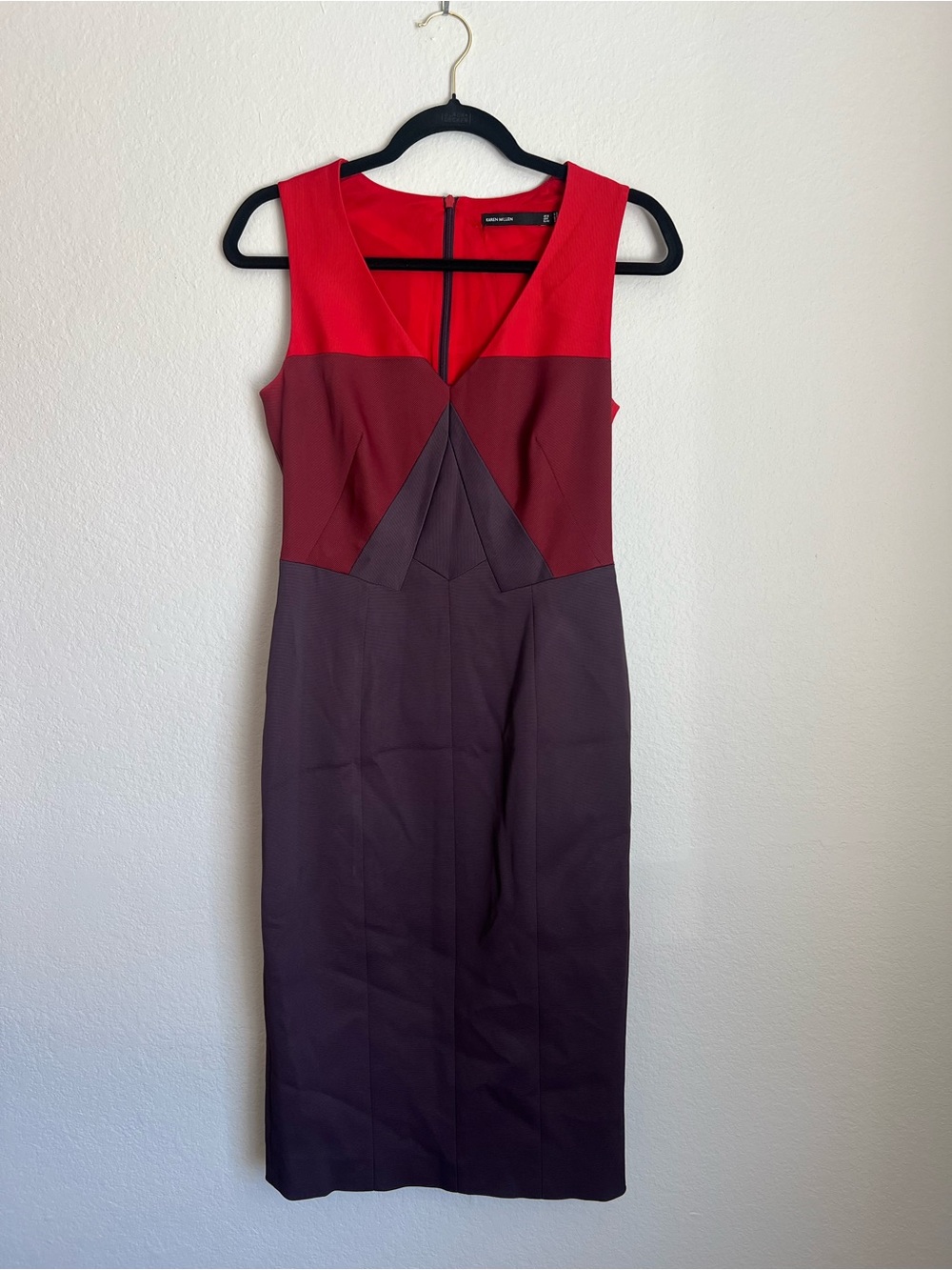 Karen Millen Colorblock Geometric Pencil Dress, 8